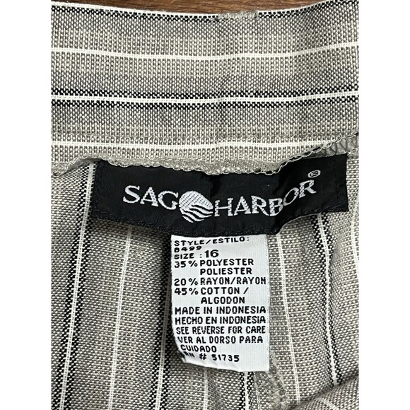 🔥 Vintage SAG HARBOR Pleated High Waist Summer Pants Size 16 90s Vibe GUC ! 🔥 - Picture 7 of 8